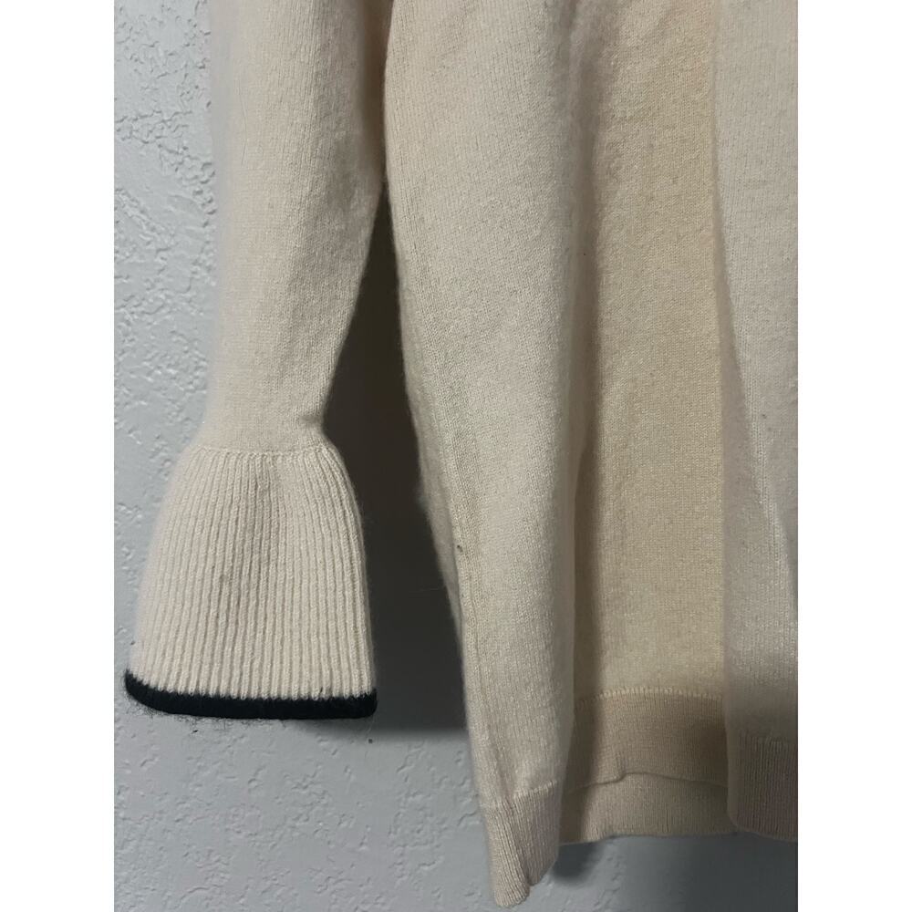 Veronica Beard Cashmere Mar Bell Sleeve Mock Neck Crew Sweater - Picture 7 of 7